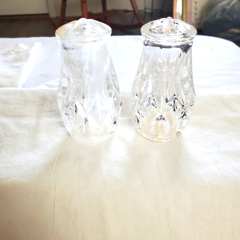 Salt and Pepper Shakers Gorham Lead Crystal 3"